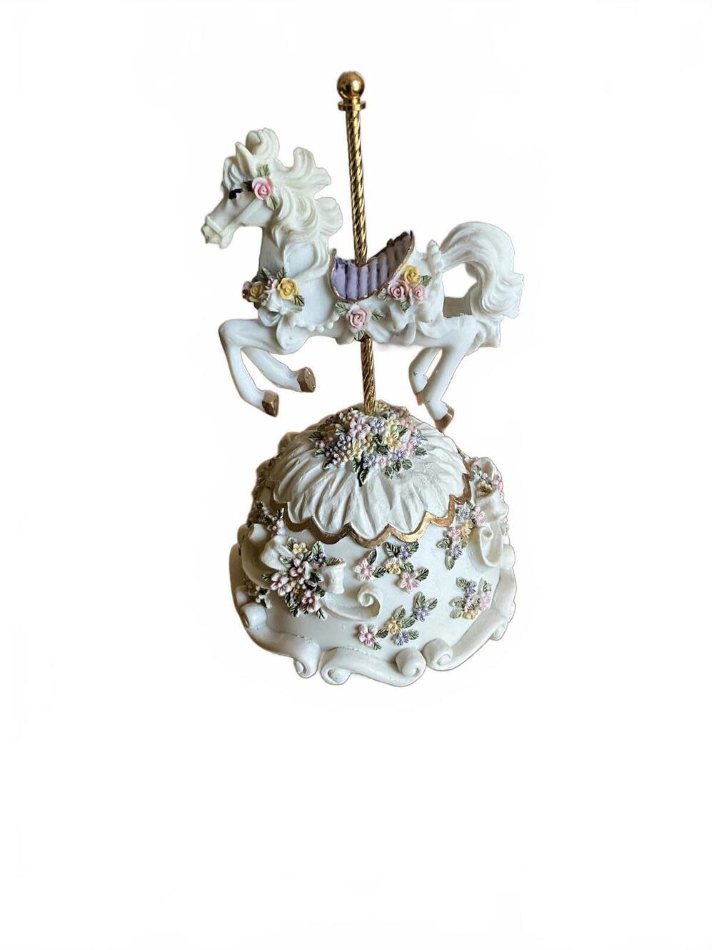 Musical Ceramic Carousel Horse